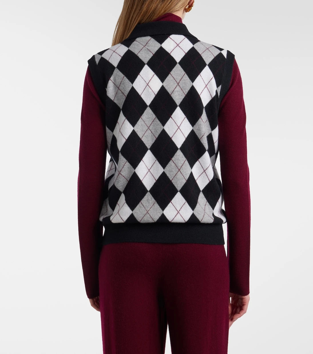 Lisa Yang - Anwen argyle cashmere sweater vest