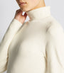 Ivory Silk Stretch High Neck Top