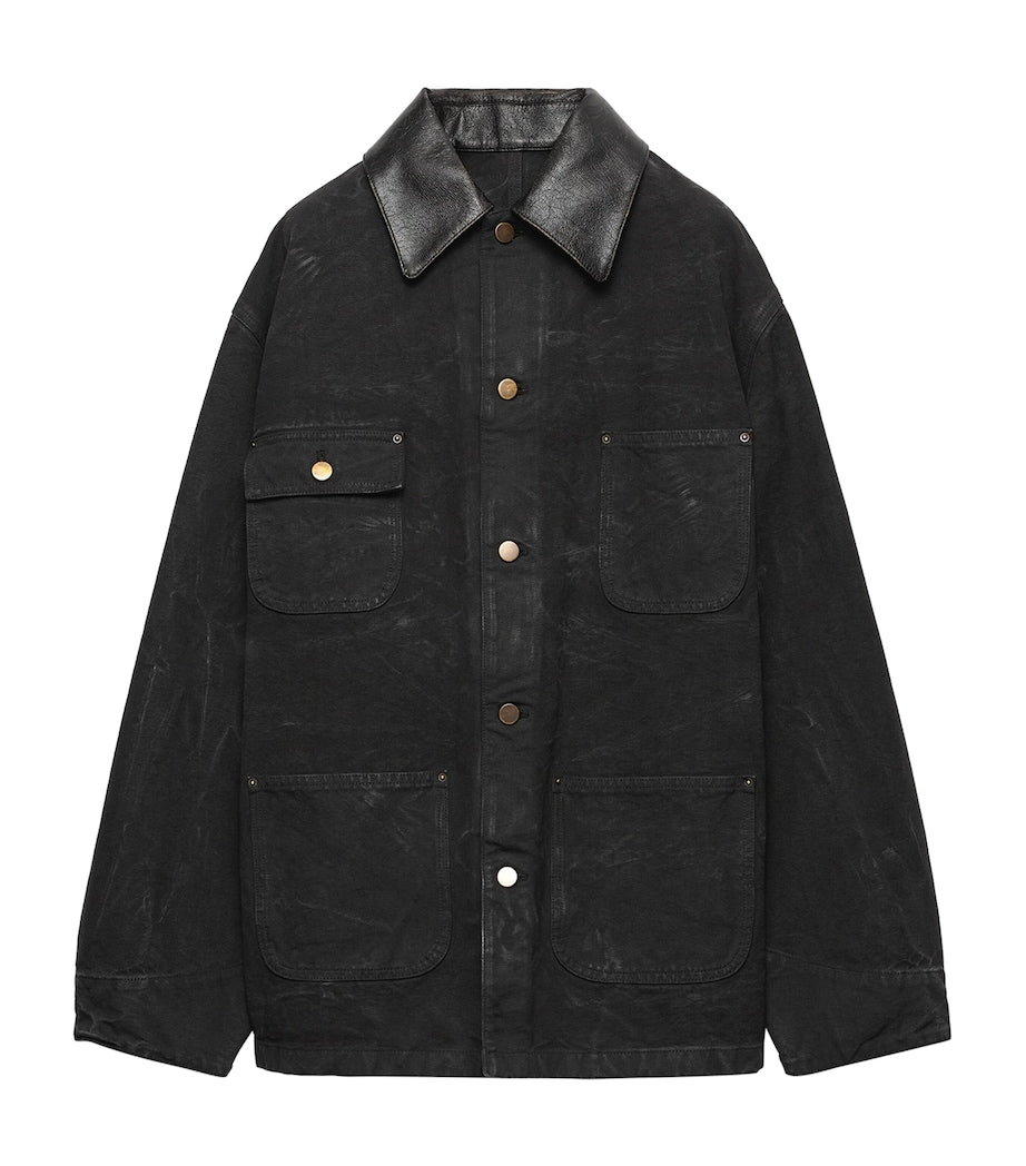 Prada Black Canvas Oversized Jacket