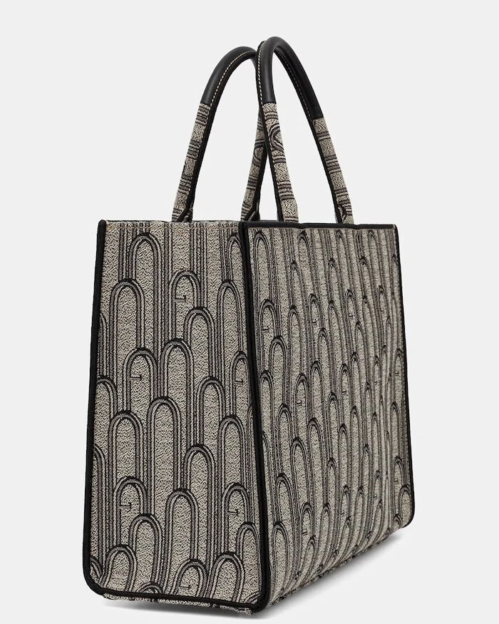 Furla чанта tote дамска от памук Opportunity L Tote