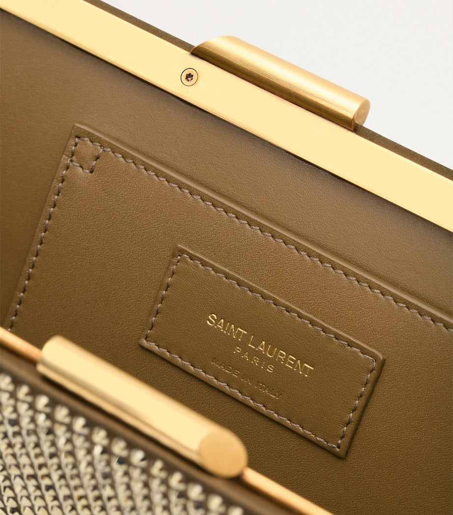 Saint Laurent Beige Small Midnight Clutch Bag