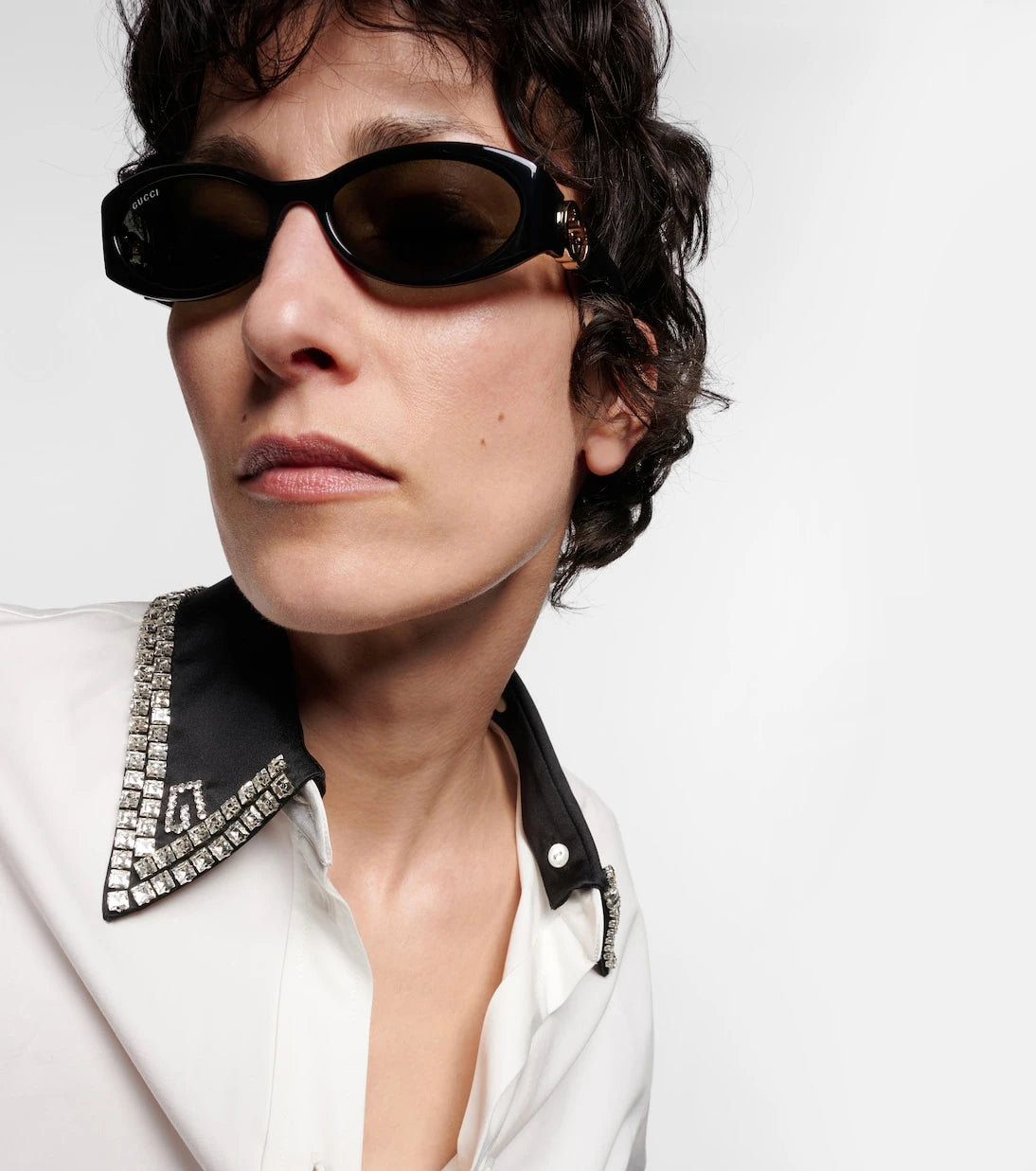 Gucci - Interlocking G oval sunglasses
