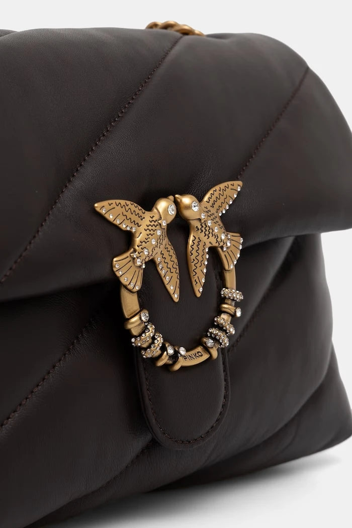 Pinko sahte deri kadın crossbody çanta