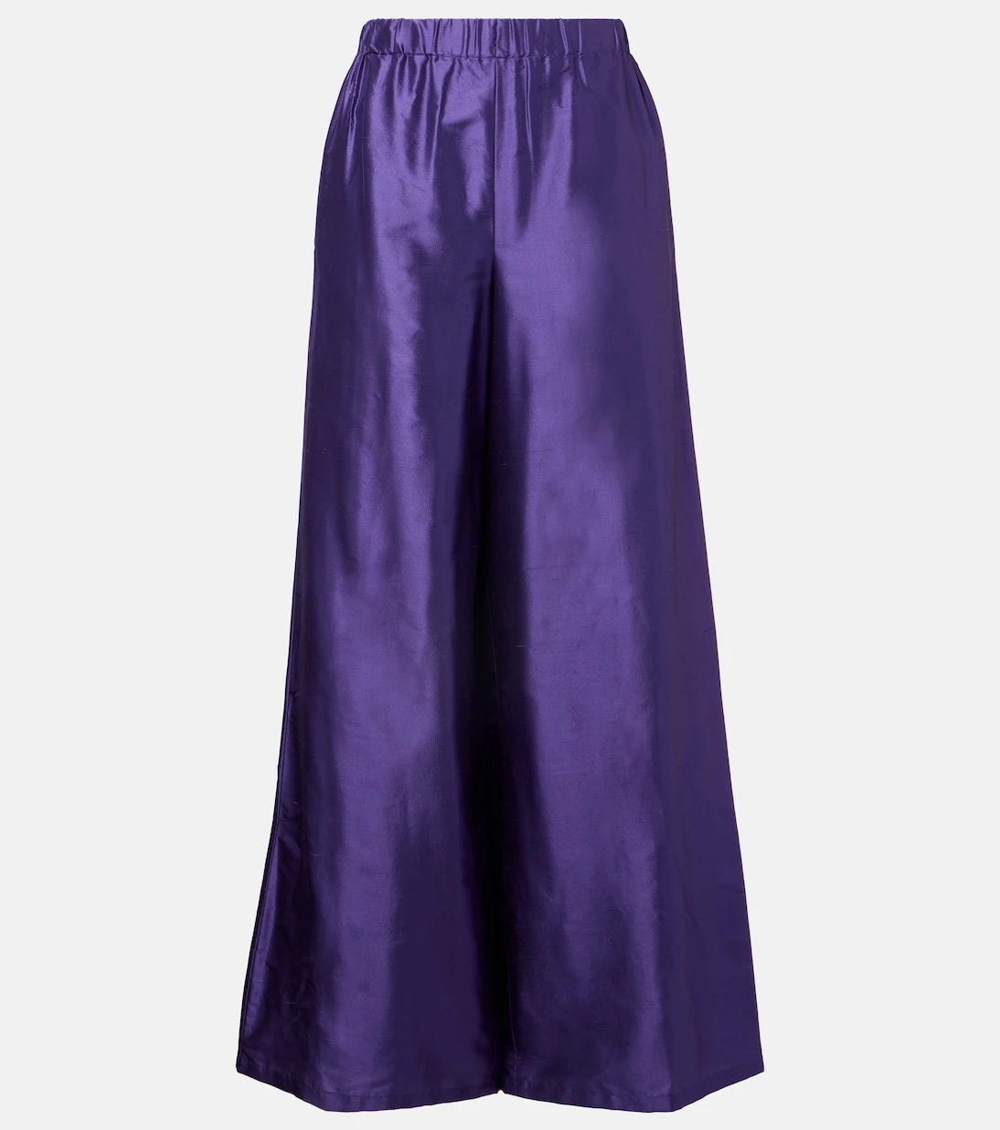 Max Mara - Avio high-rise silk satin wide-leg pants