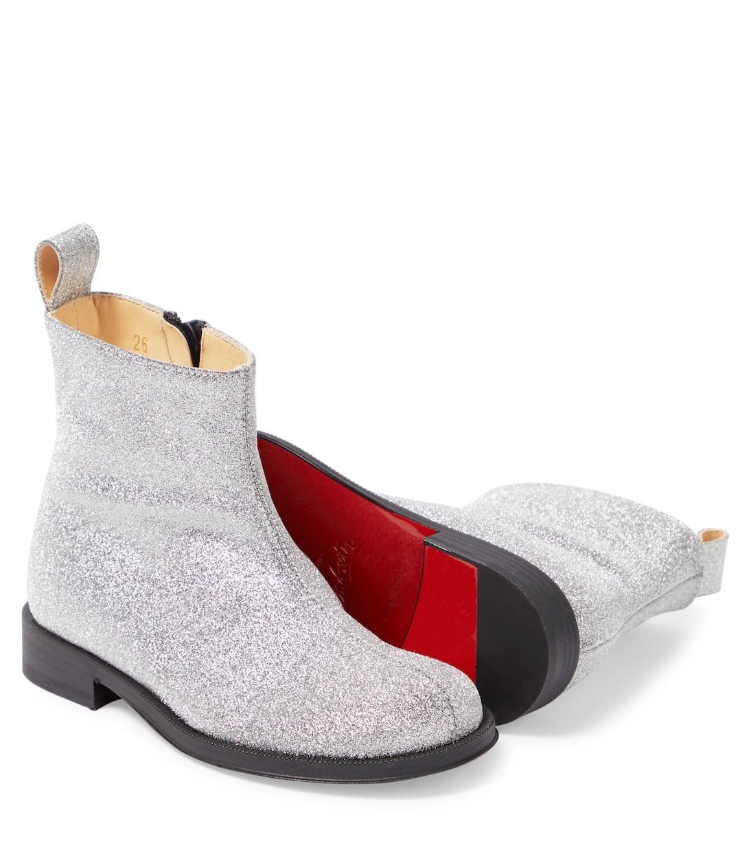 Christian Louboutin Kids - Bootynou glitter ankle boots