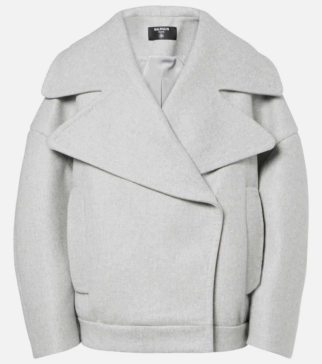 Balmain - Oversized wool and cashmere peacoat