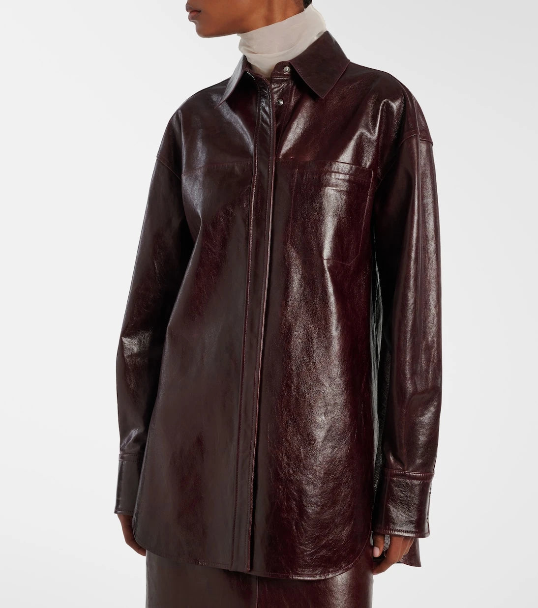 Sportmax - Borel leather overshirt