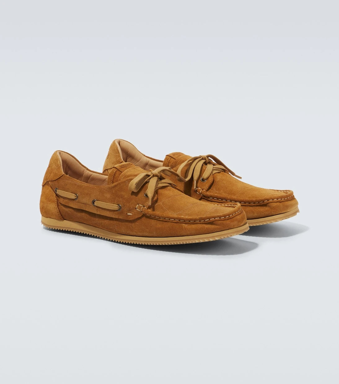 Jacquemus - Batto croc-effect suede boat shoes