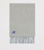 Blue Cashmere Reversible EKD Scarf