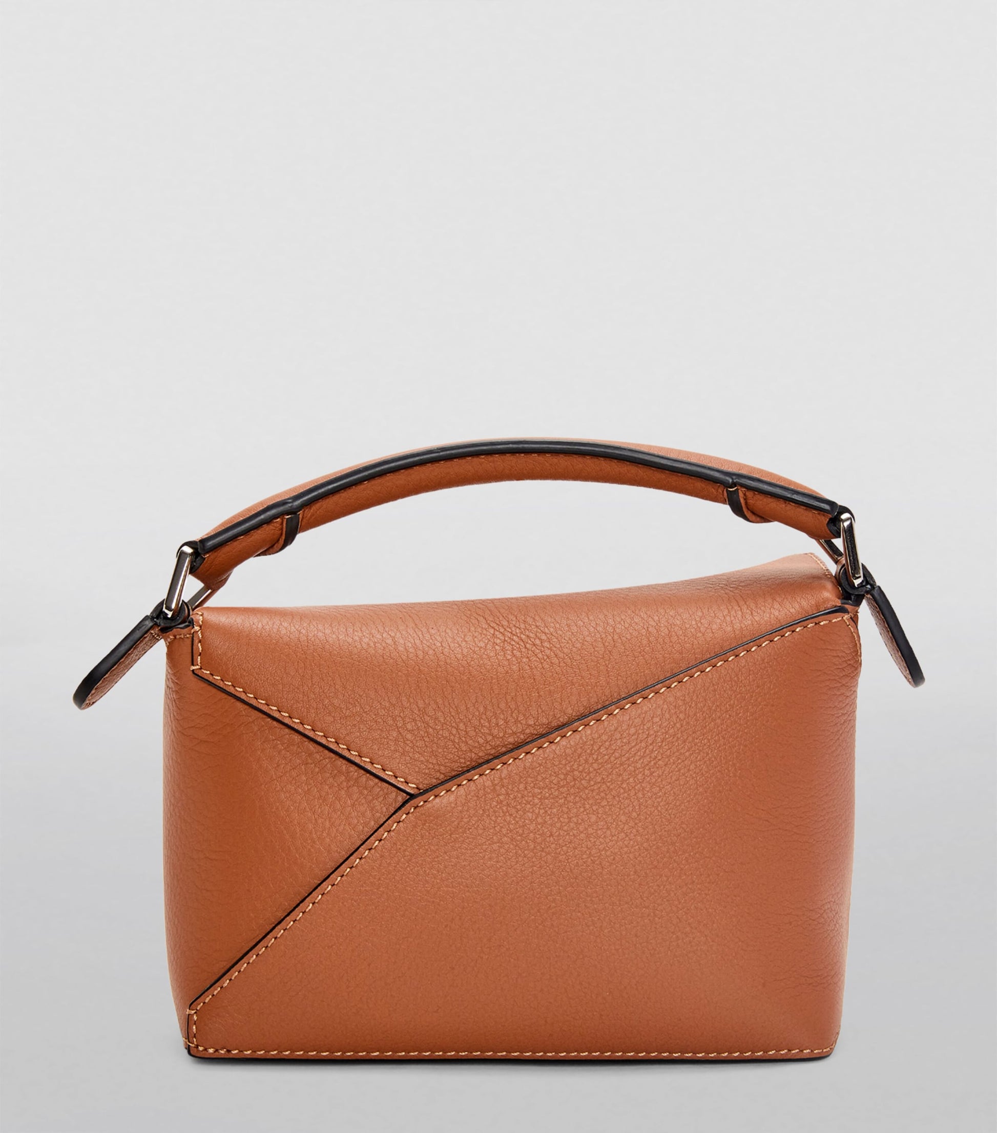 LOEWE Brown Mini Leather Puzzle Edge Top-Handle Bag