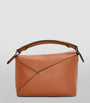 LOEWE Brown Mini Leather Puzzle Edge Top-Handle Bag