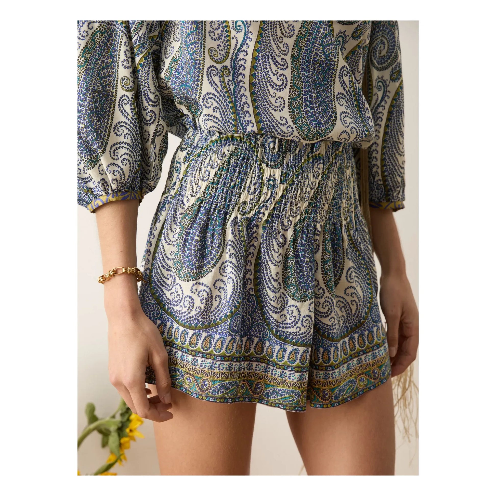 Boteh - Arcadia Linen Shorts | Lapis-lazuli