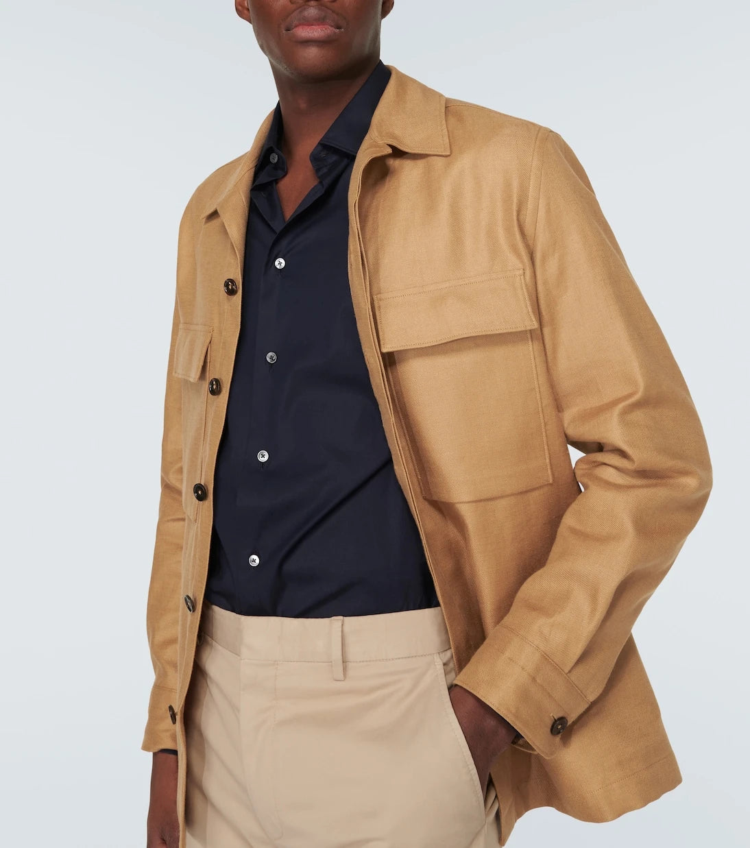 Zegna - قميص أكسفورد قطن