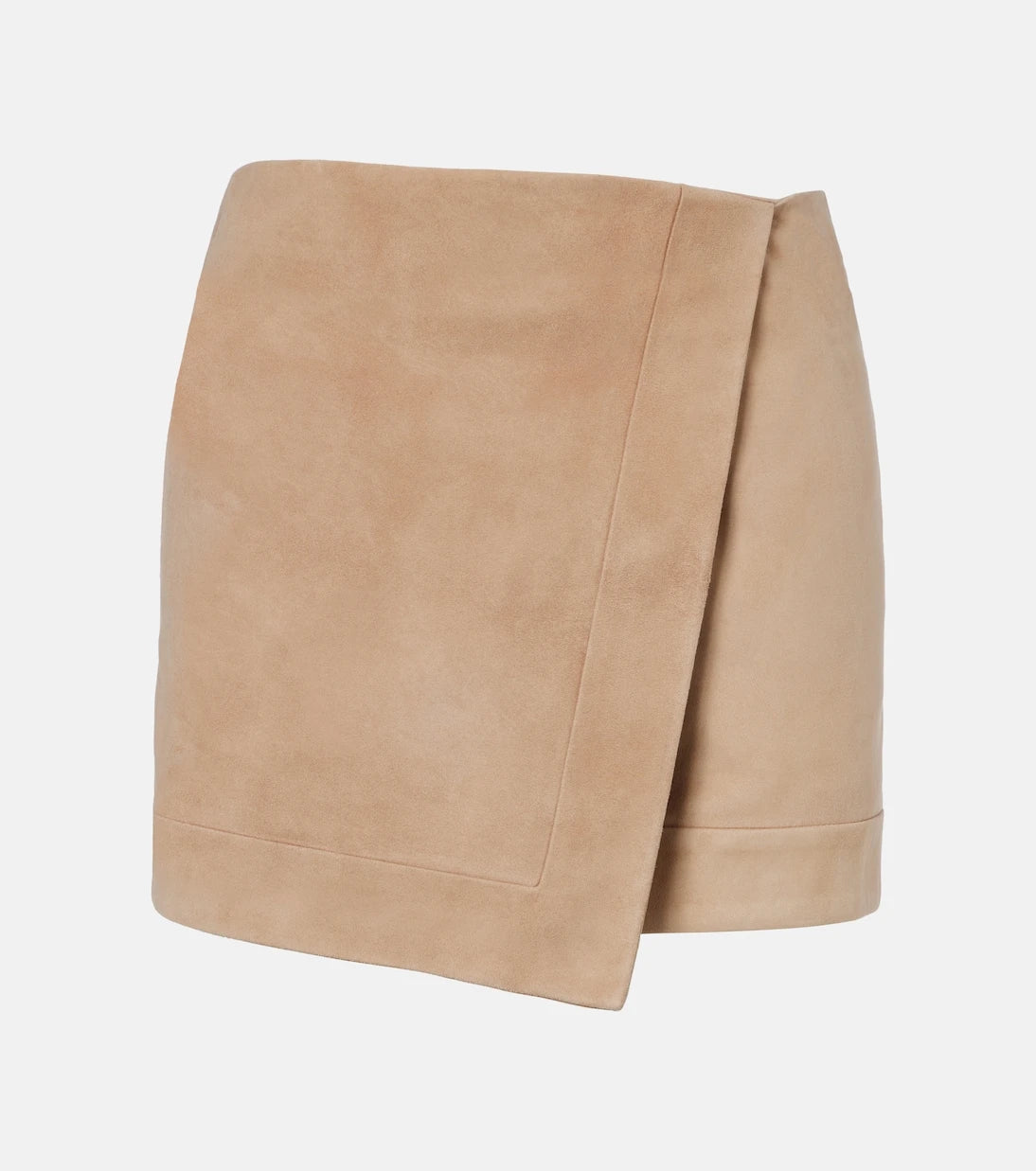 Balmain - Suede wrap skirt