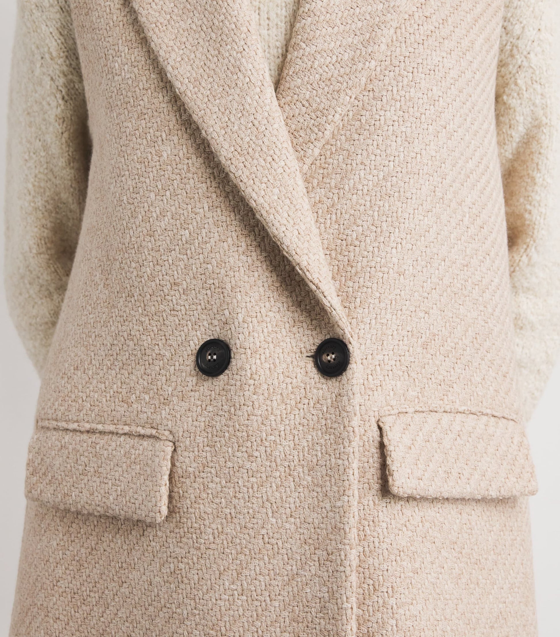 Eleventy Beige Sleeveless Woven Coat