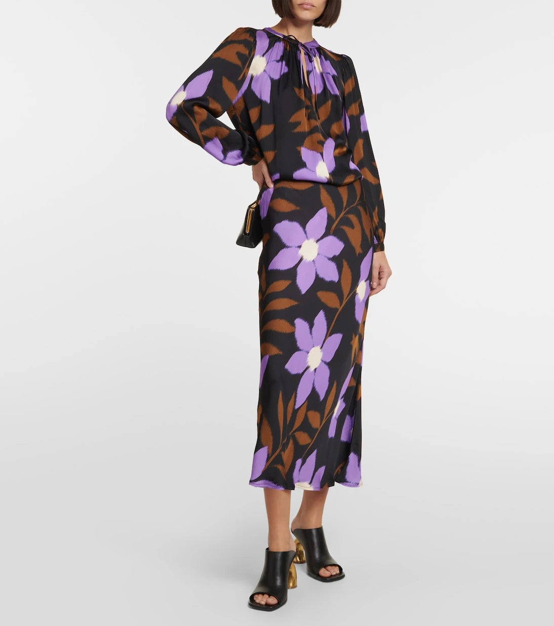 Velvet - Isa printed satin top