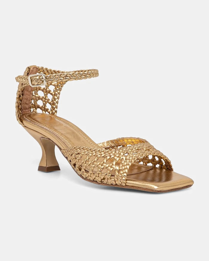 Souliers Martinez alçak topuklu deri sandalet VERONICA