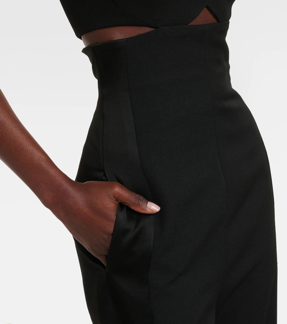 Victoria Beckham - Cami cutout crêpe satin jumpsuit