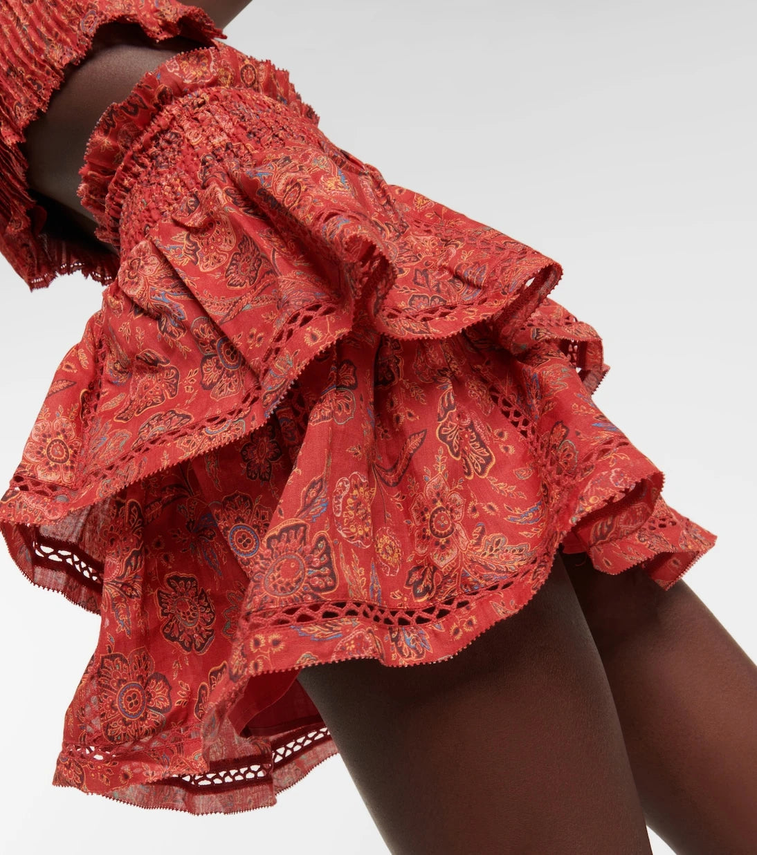 SIR - Allegra floral ramie miniskirt