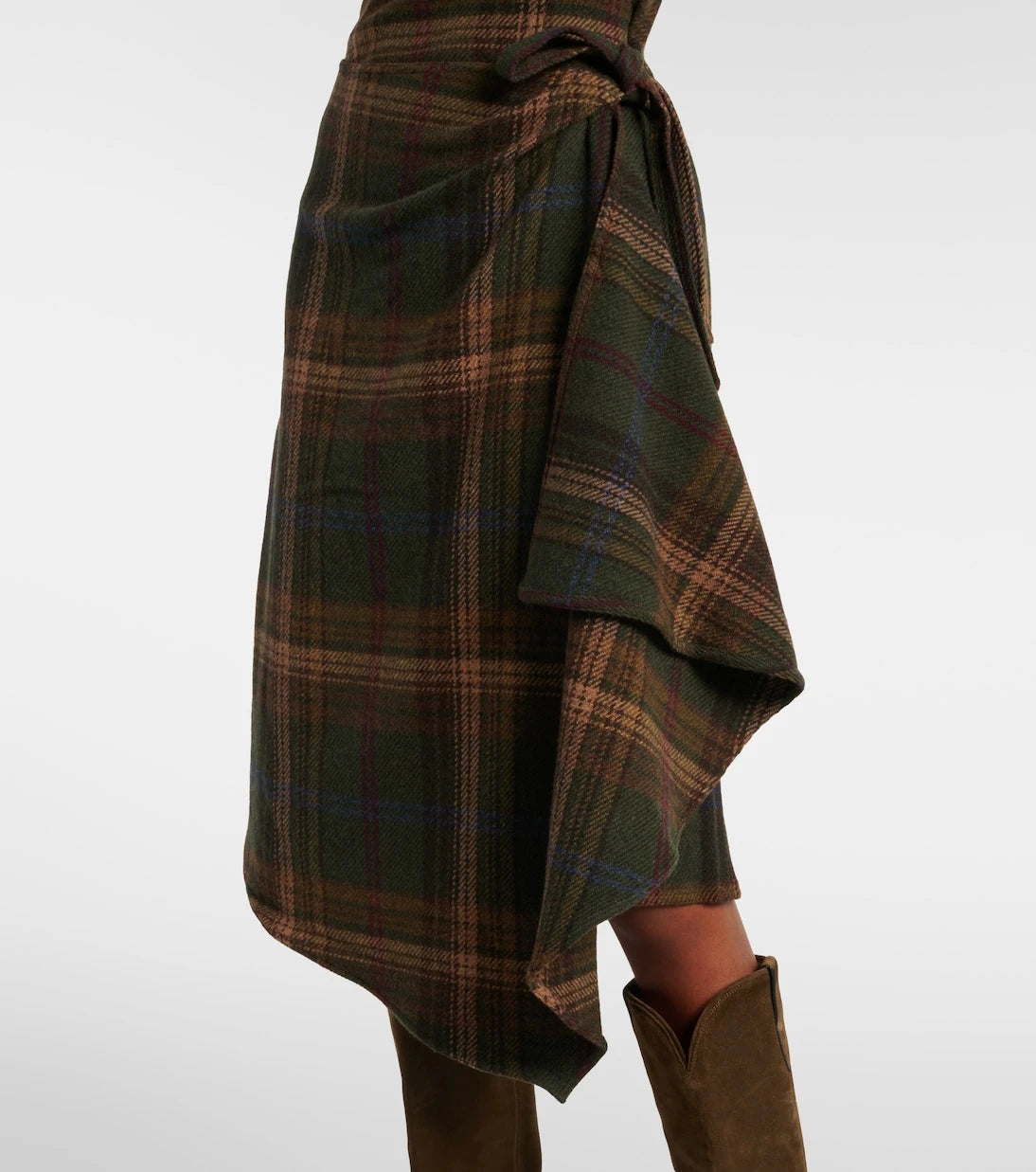 Polo Ralph Lauren - Plaid wool-blend midi dress