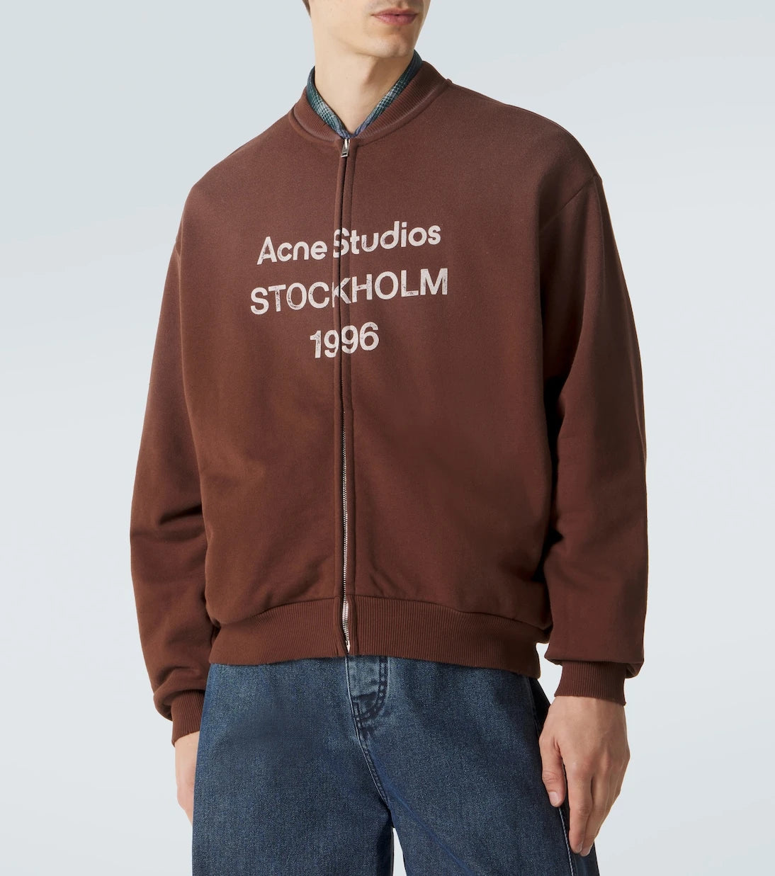 Acne Studios - Logo cotton-blend zip-up sweatshirt