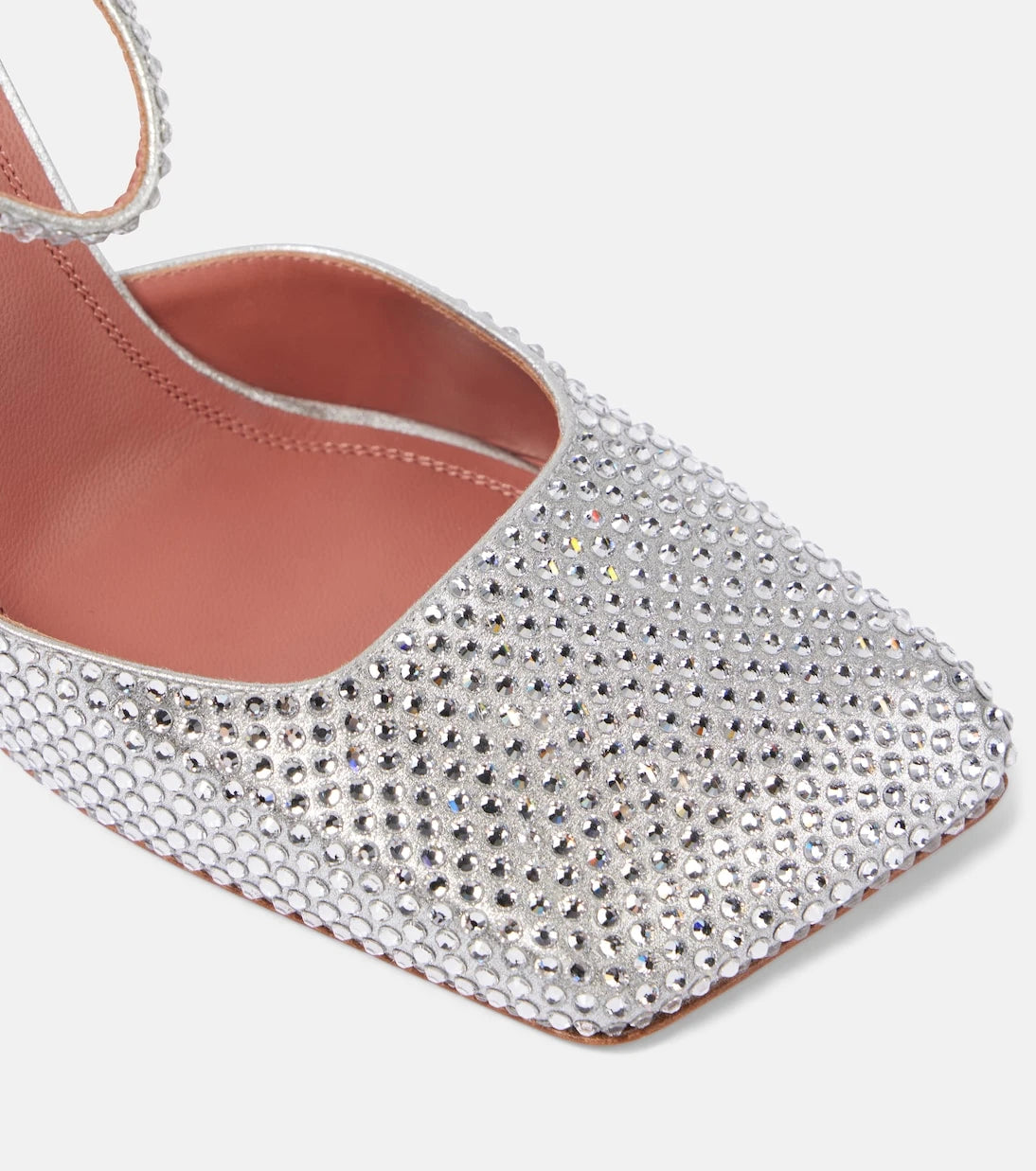 Amina Muaddi - Charlotte crystal-embellished satin pumps