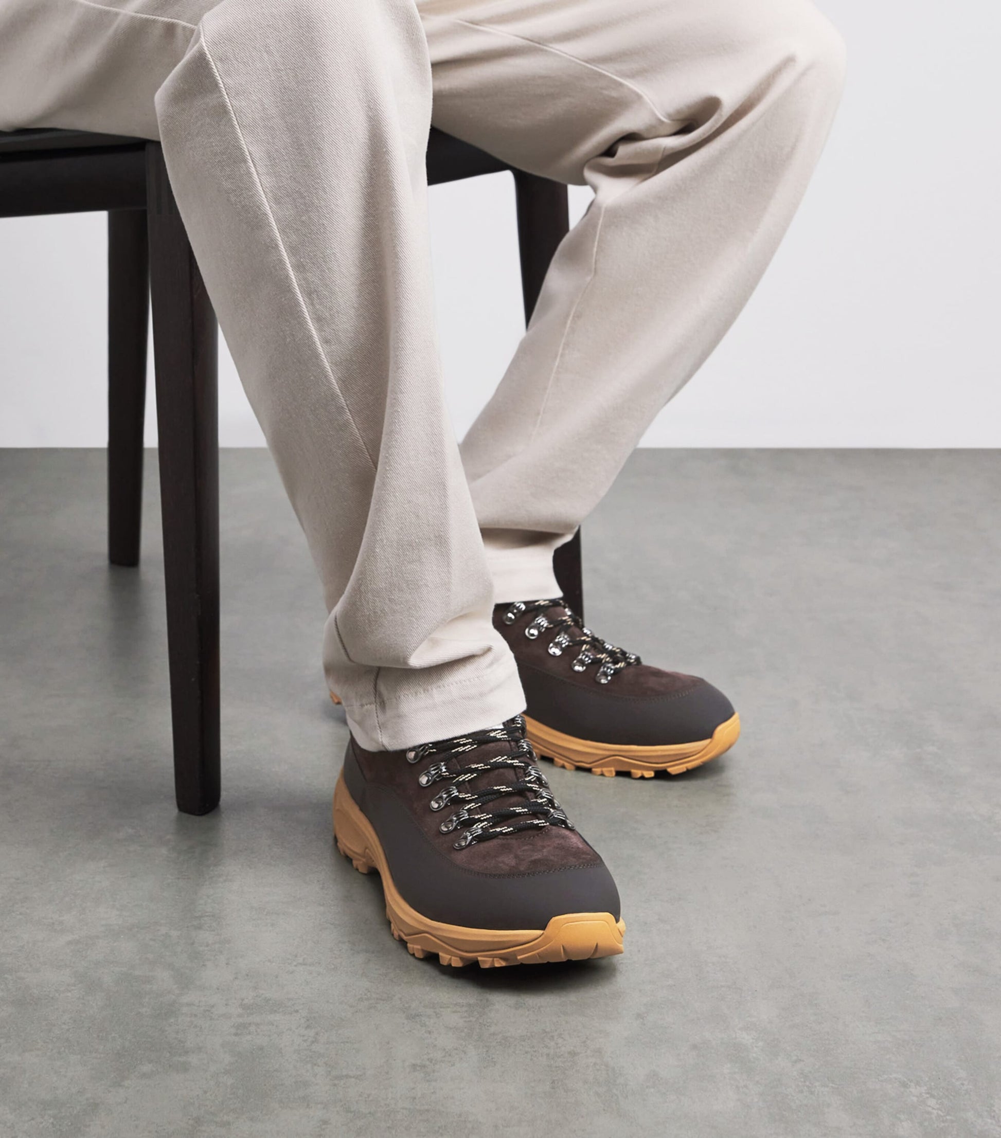 Eleventy Leather-Suede Sneakers