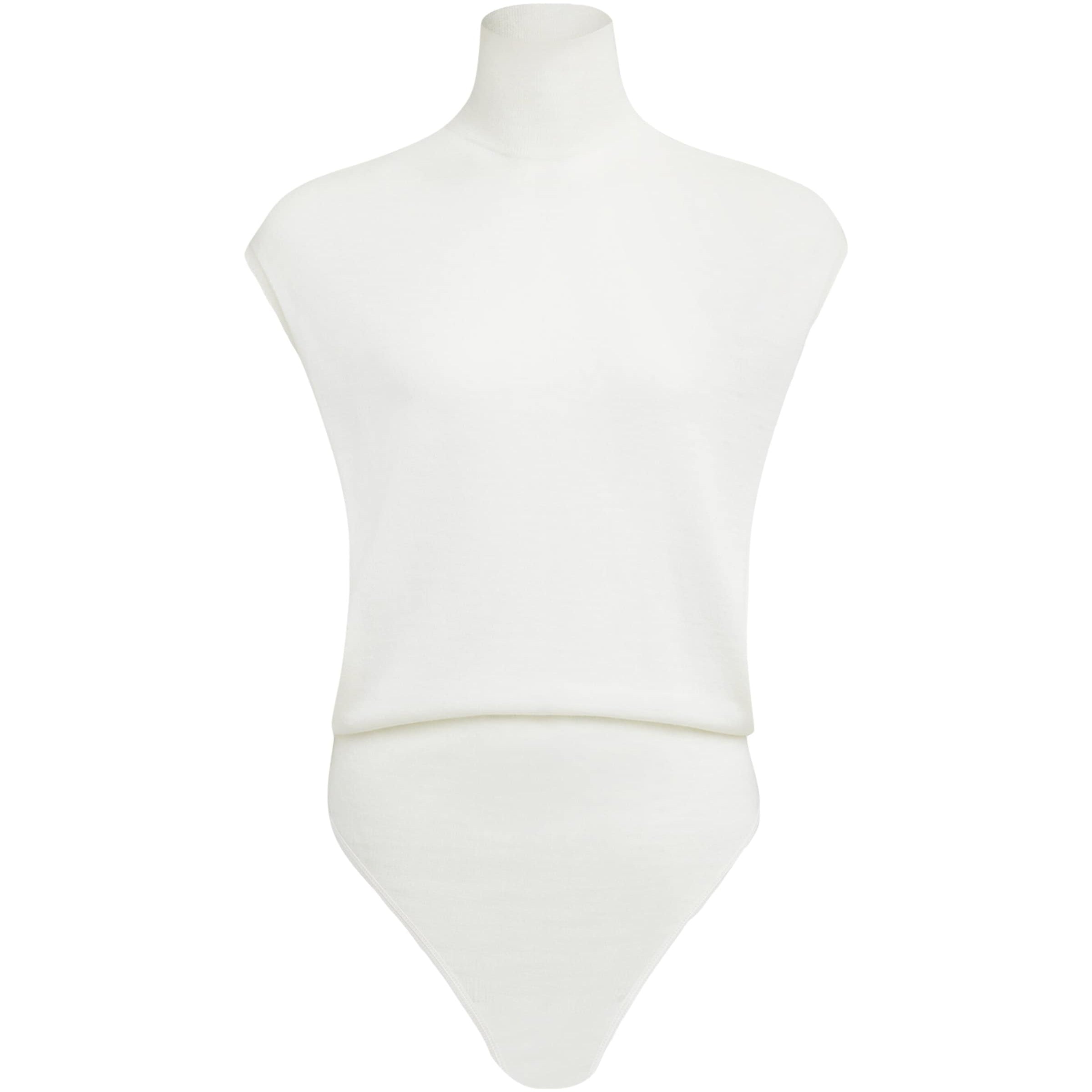 Alaïa White Cap-Sleeve Bodysuit