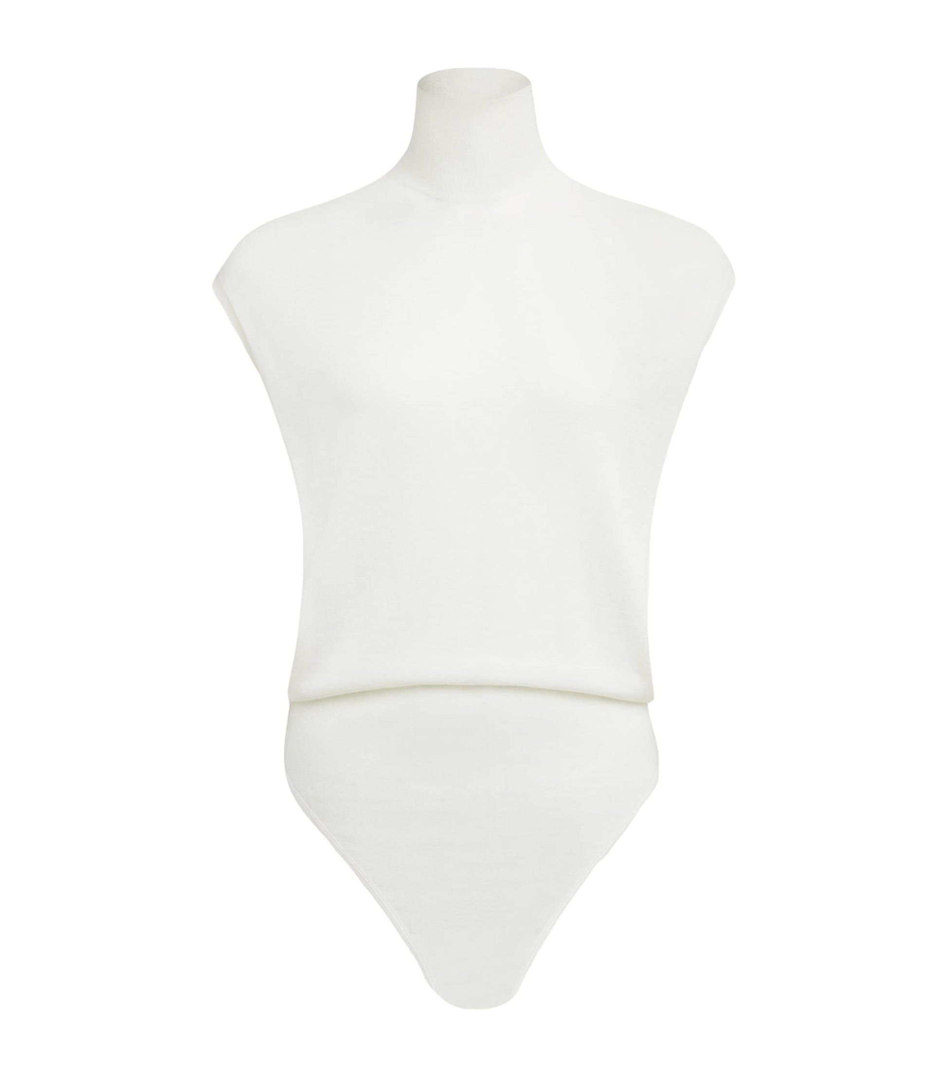 Alaïa White Cap-Sleeve Bodysuit