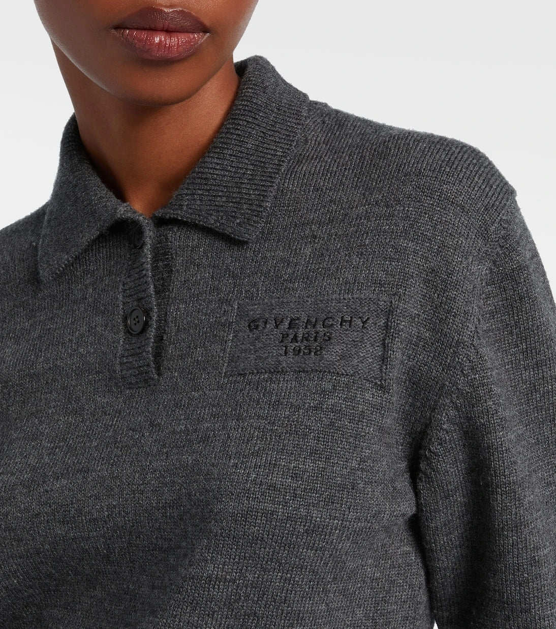 Givenchy - Cropped wool and alpaca polo sweater