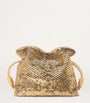 Gold Medium Leather Scales Flamenco Clutch