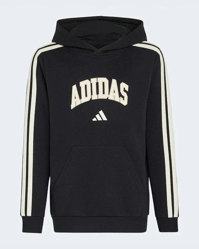 çocuklar için pamuklu adidas kapüşonlu sweatshirt