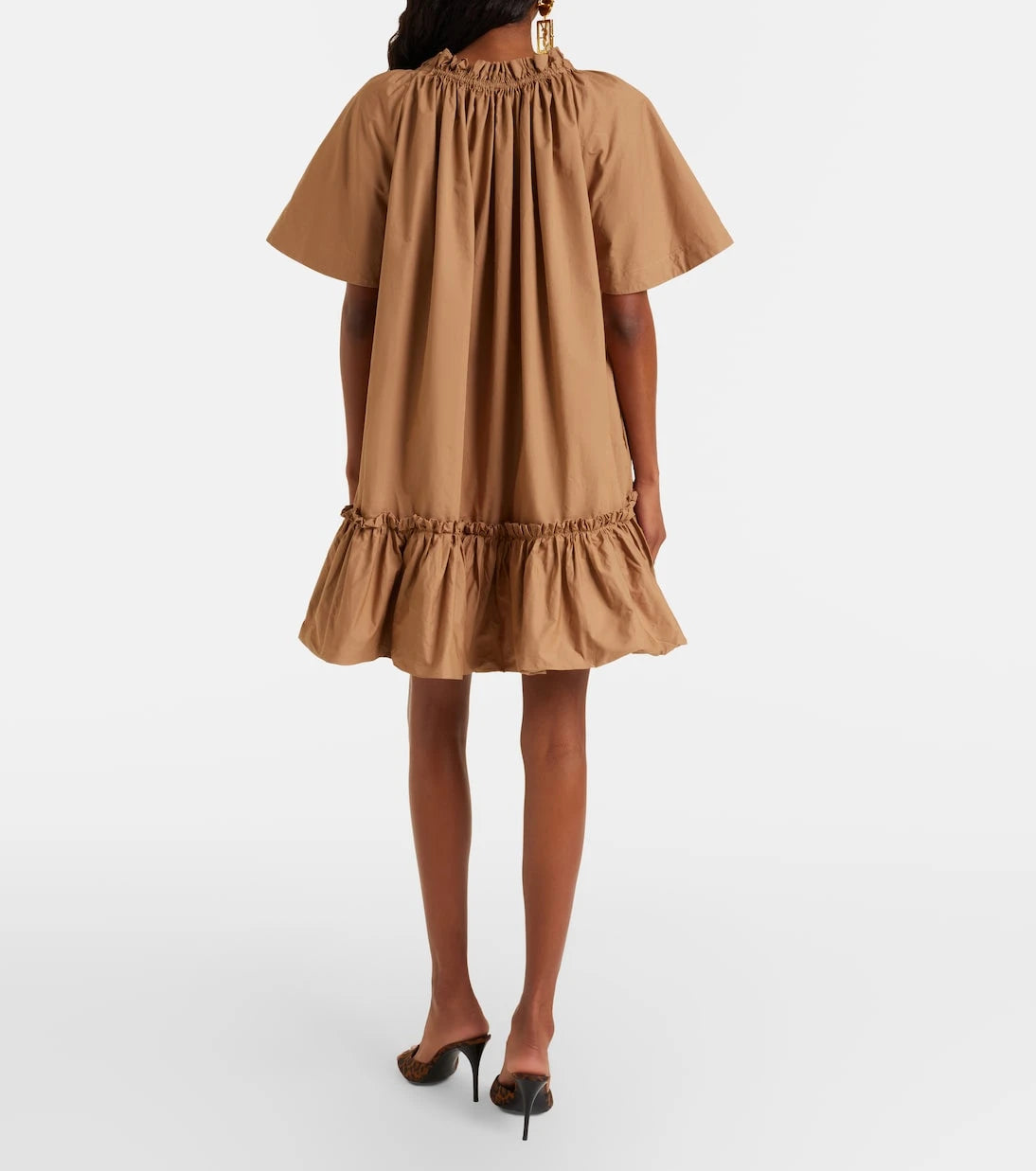 Saint Laurent - Ruffled cotton minidress