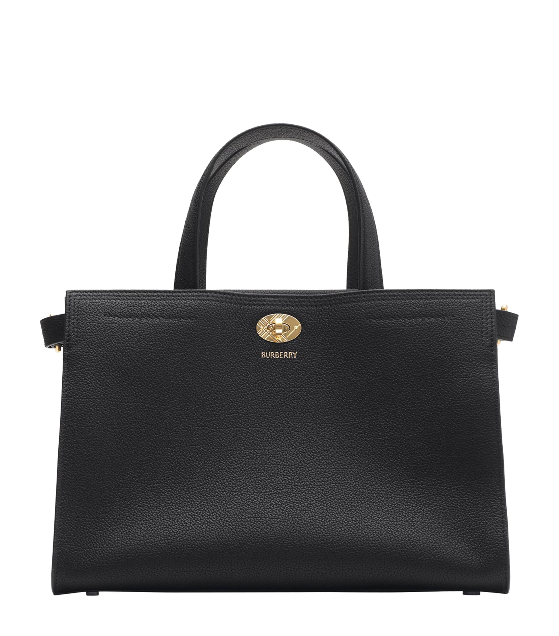 Burberry Black Small Calfskin Cotswolds Tote Bag