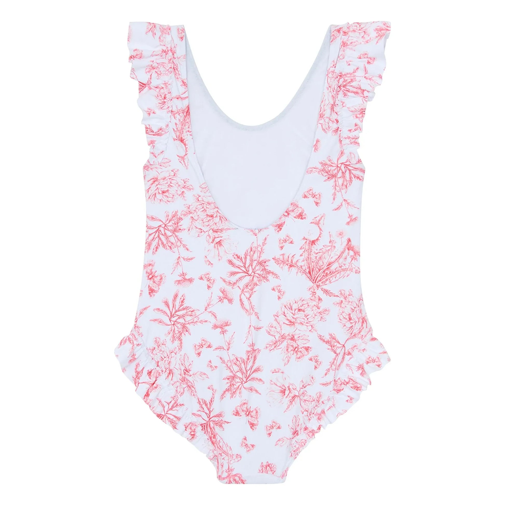 Tartine et Chocolat - Maillot de Bain Volants Fleuri | White