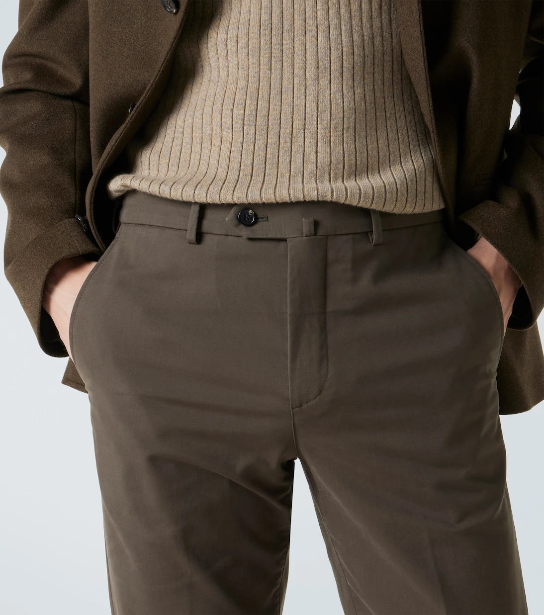 Loro Piana - بنطال تشينو كارلو من مزيج القطن