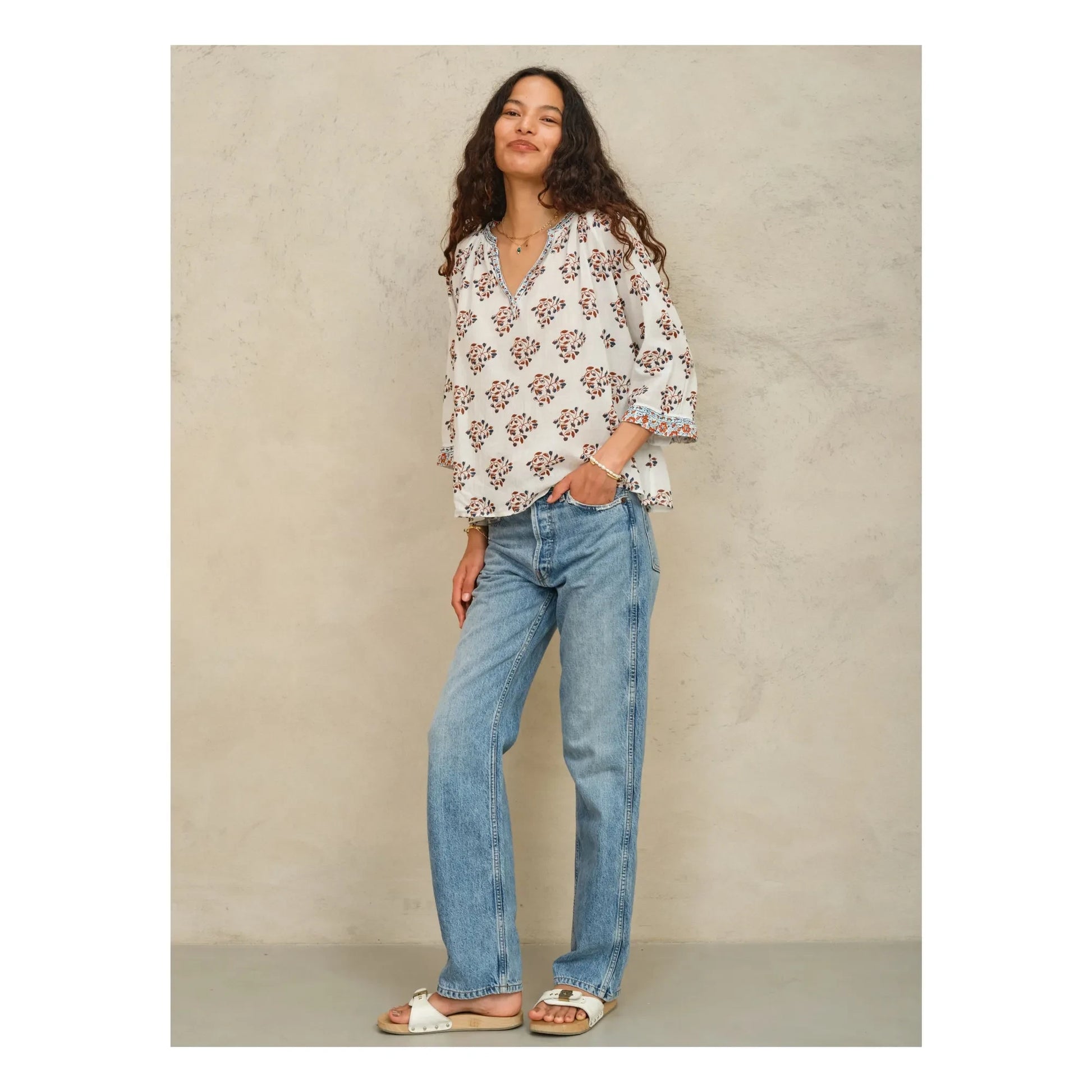 M.A.B.E. - Stella Cotton blouse | Ecru