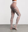 Falke White Floral Lace Tights