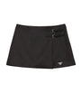 Prada Black Re-Nylon Wrap Mini Skirt