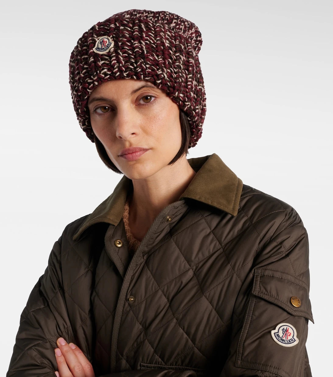 Moncler - Mouliné wool-blend beanie