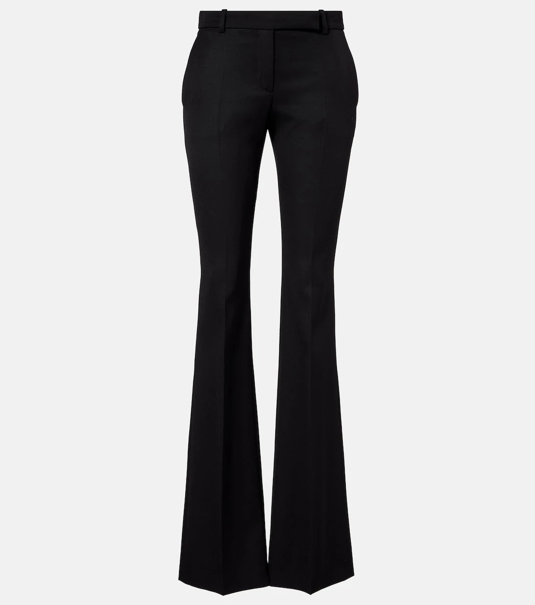 McQueen - Low-rise wool flared pants