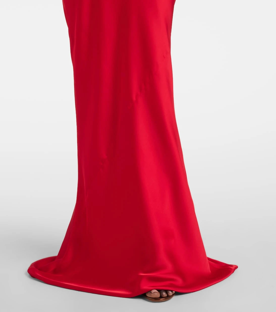 Norma Kamali - Open-back one-shoulder satin gown
