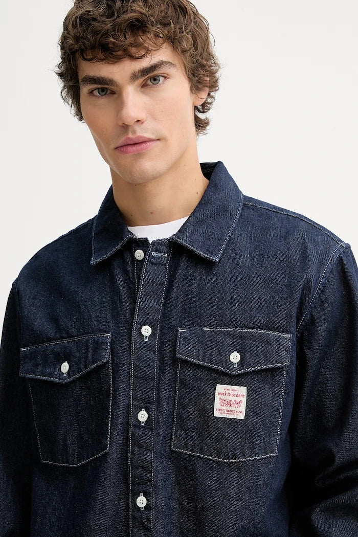 Дънкова риза от памук Levi's LS WORKER - WW x WORKWEAR