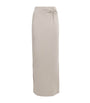 Good American Brown Stretch-Jersey Cut-Out Maxi Skirt