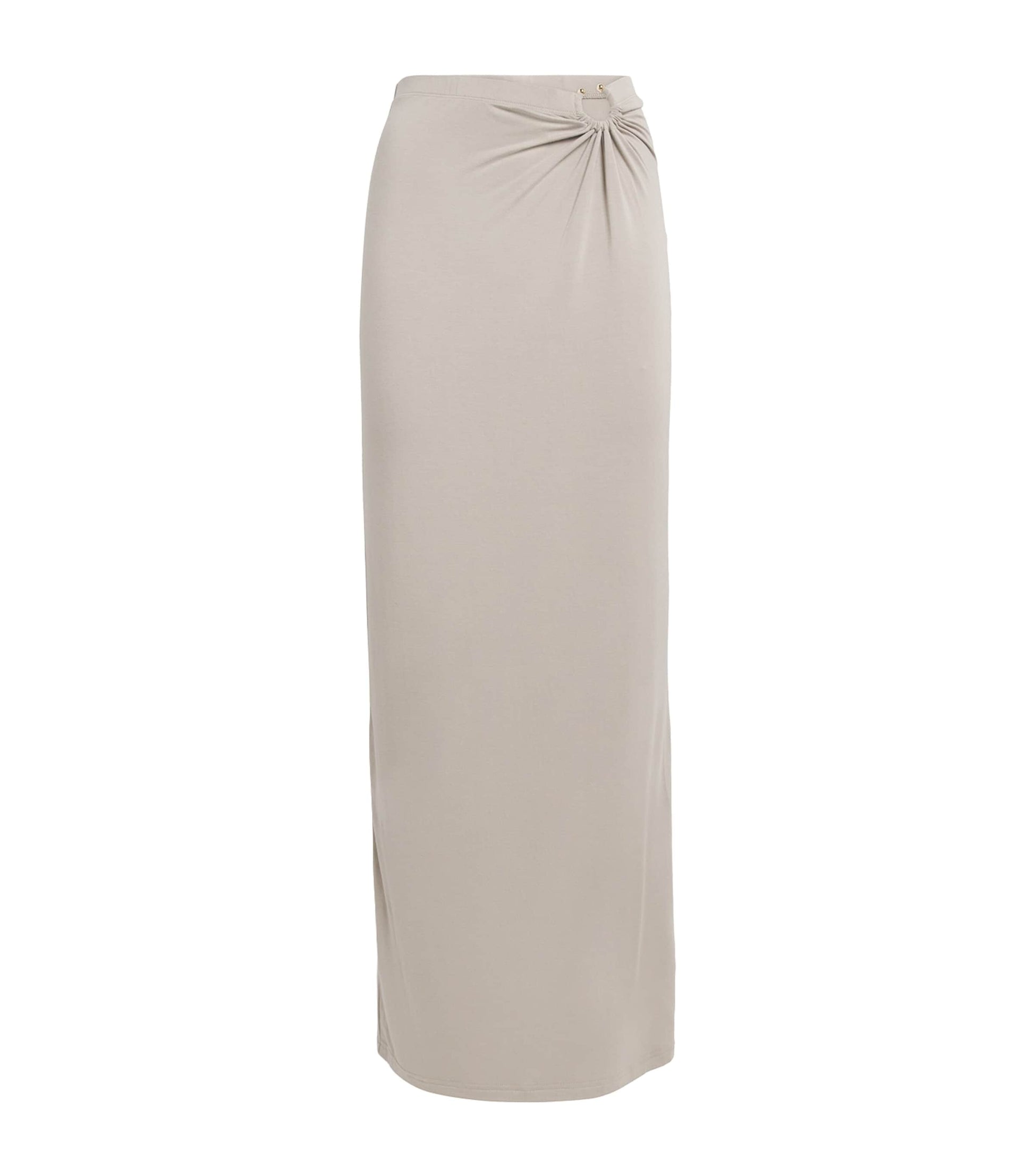 Good American Brown Stretch-Jersey Cut-Out Maxi Skirt