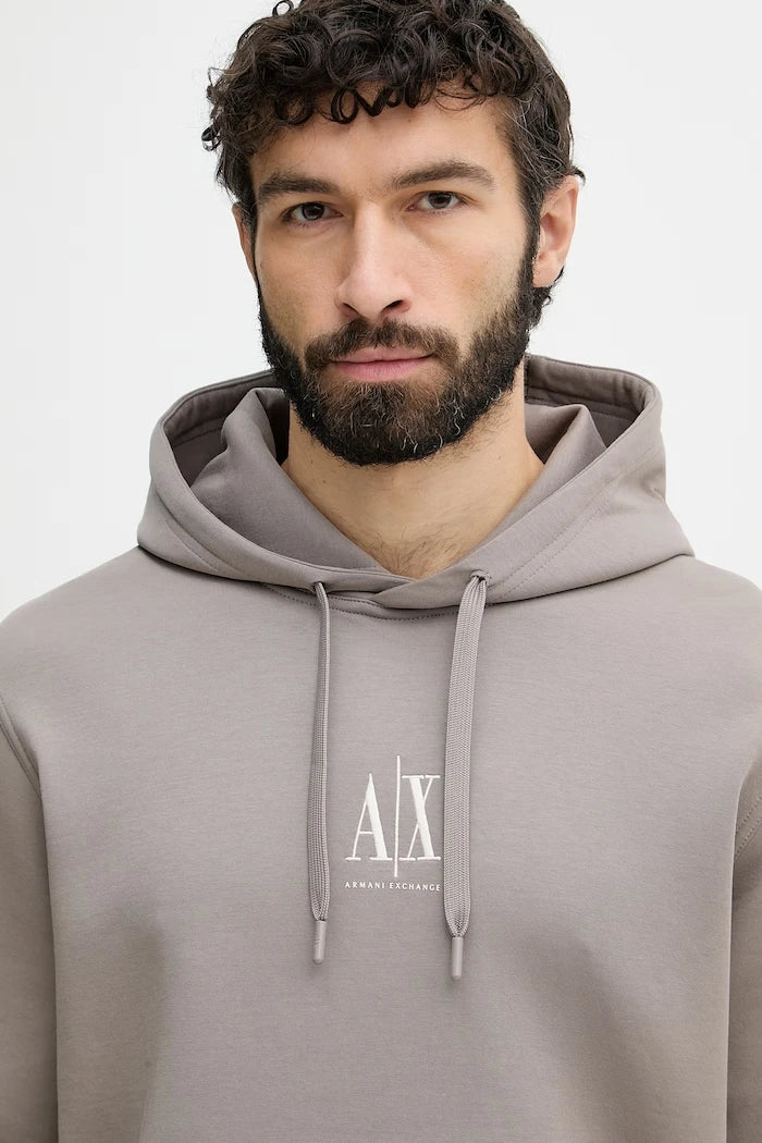 Armani Exchange erkek pamuklu kapüşonlu sweatshirt