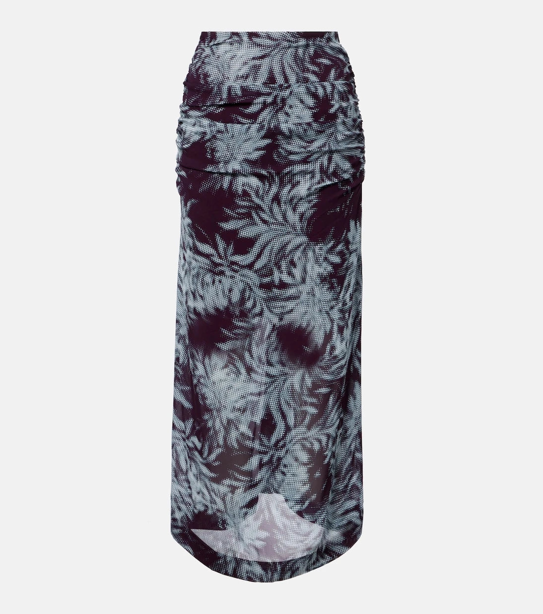 Dries Van Noten - Printed ruched midi skirt