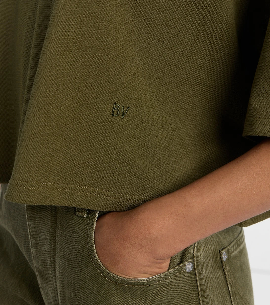 Bottega Veneta - Cropped cotton polo shirt