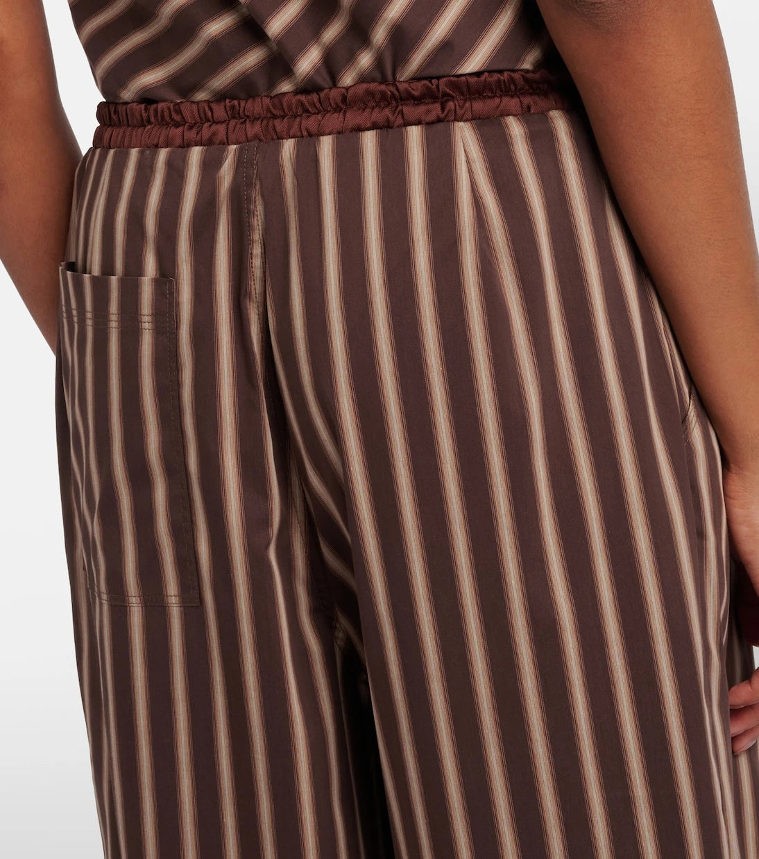 Jacques Wei - Striped cotton-blend wide-leg pants