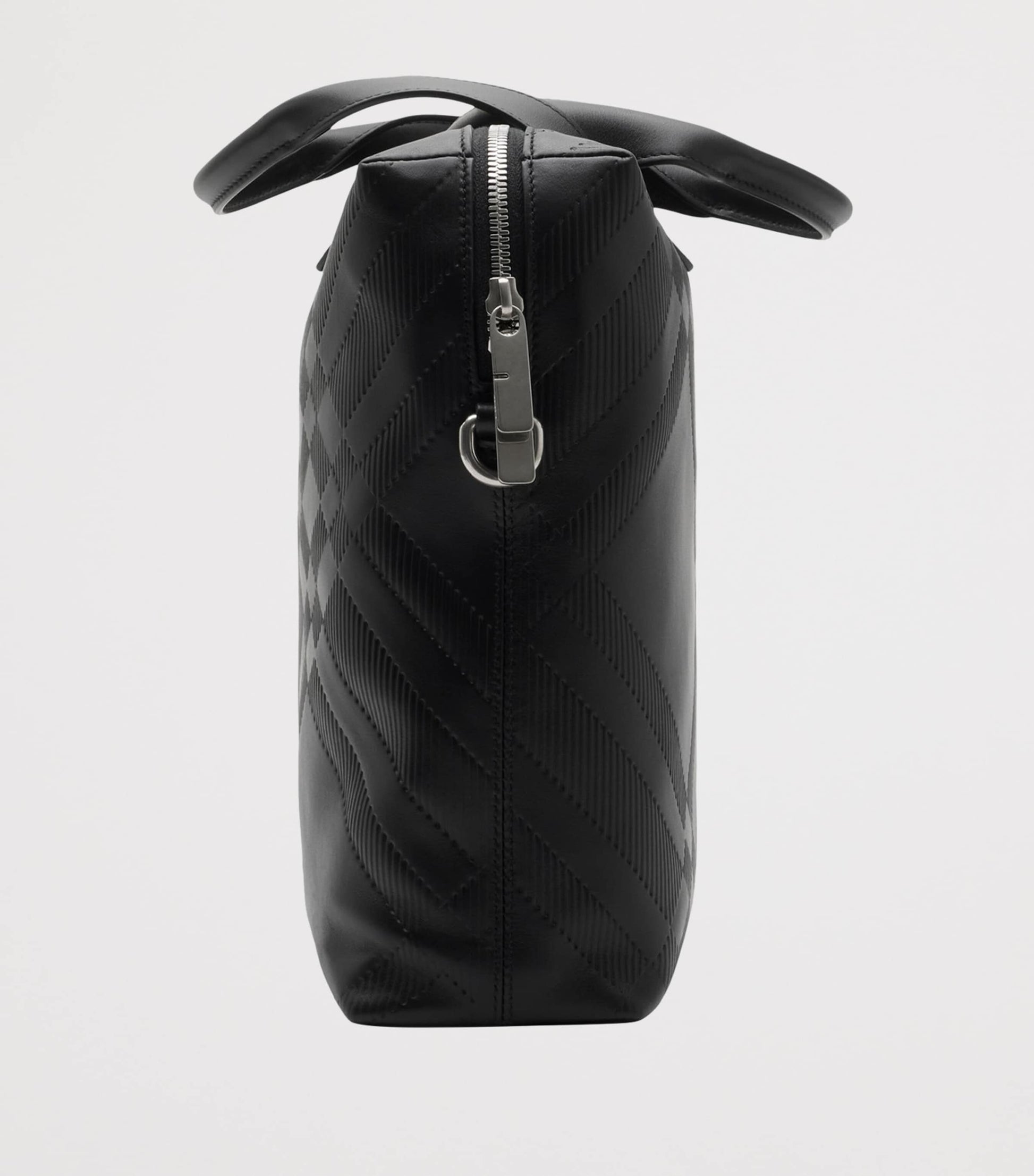 Burberry Leather Check-Embossed Briefcase